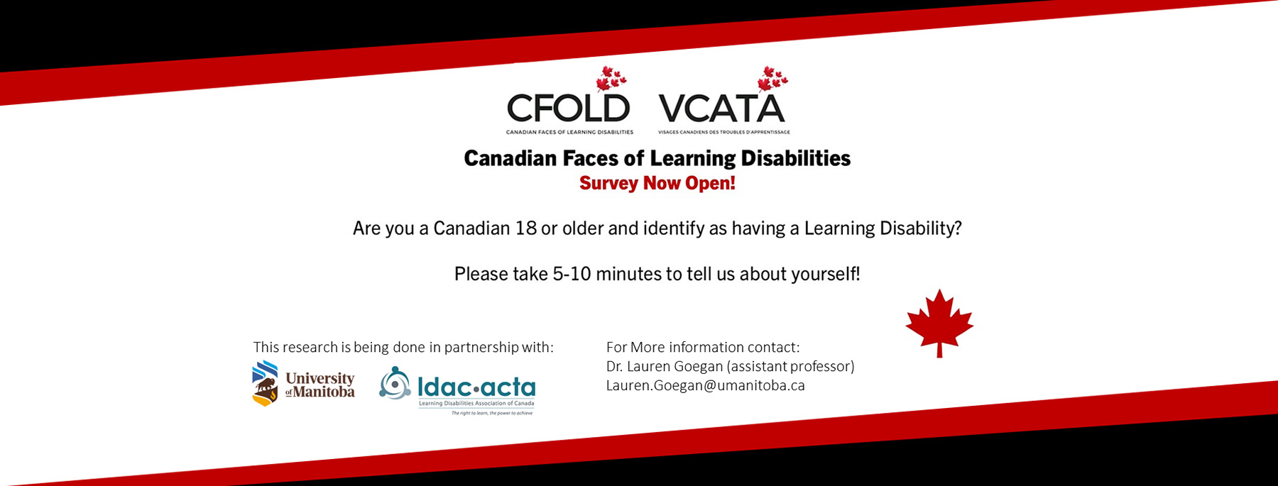 Canadian Faces of Learning Disabilities  Survey Now Open!